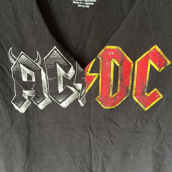 AC/DC Black Band Tee by goodie two sleeves X-Large 100% Cotton - Picture 4 of 8